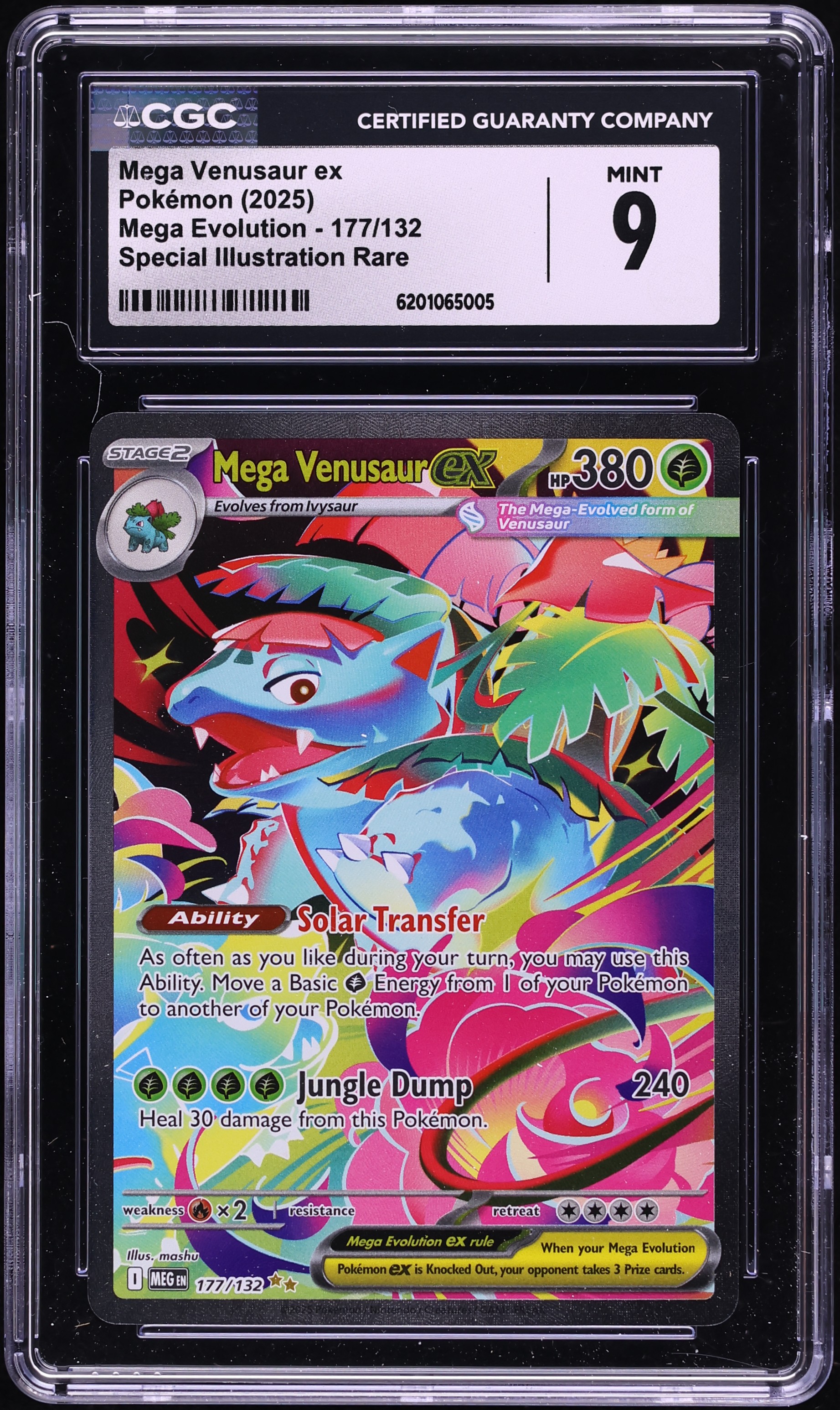 2025 Pokemon Mega Evolution SIR Mega Venusaur EX #177 CGC 9 MINT