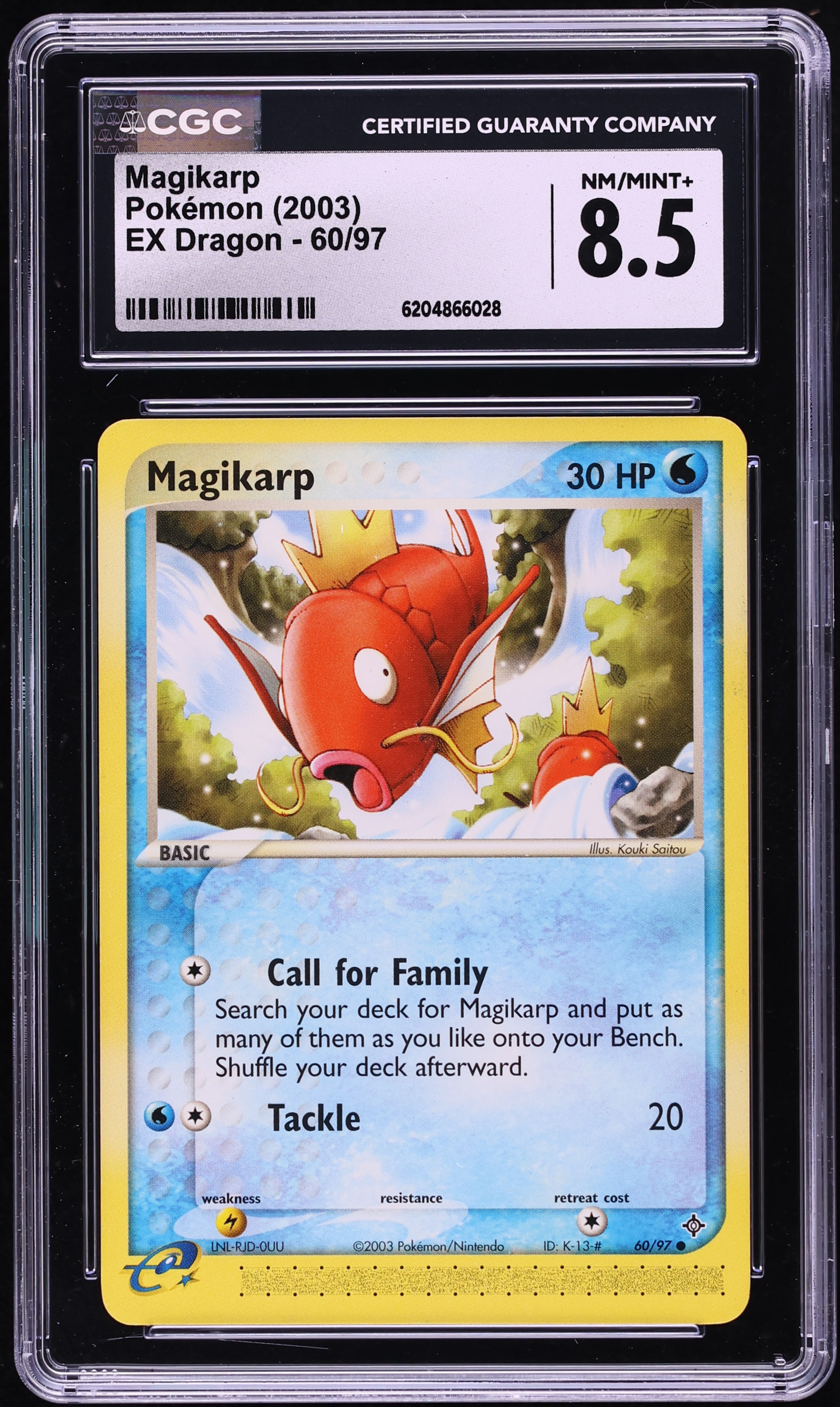 2003 Pokemon EX Dragon Magikarp #60 CGC 8.5 NM-MT+