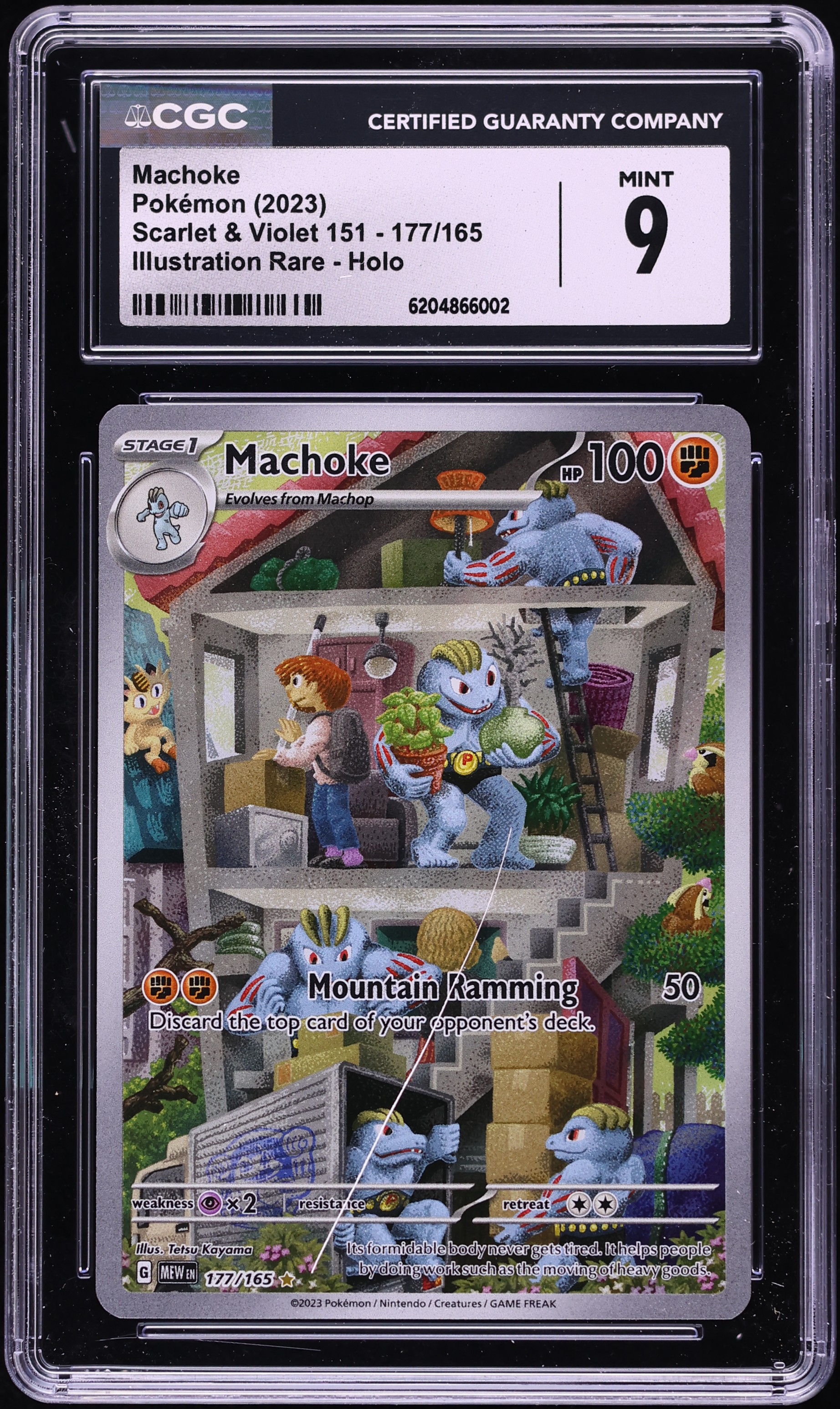 2023 Pokemon Scarlet & Violet 151 IR Machoke #177 CGC 9 MINT