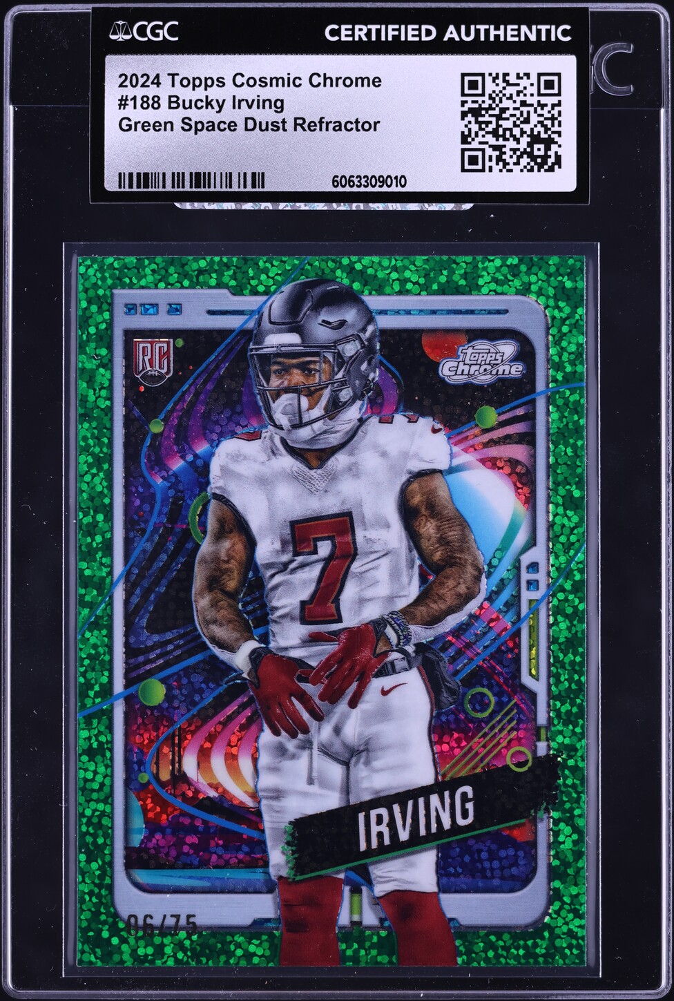 2024 Topps Chrome Cosmic Green Space Dust Refractor Bucky Irving RC /75 ...