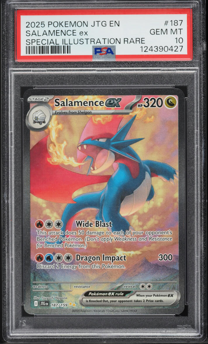 2025 Pokemon Scarlet & Violet Journey Together SIR Salamence EX #187 PSA 10 GEM MINT