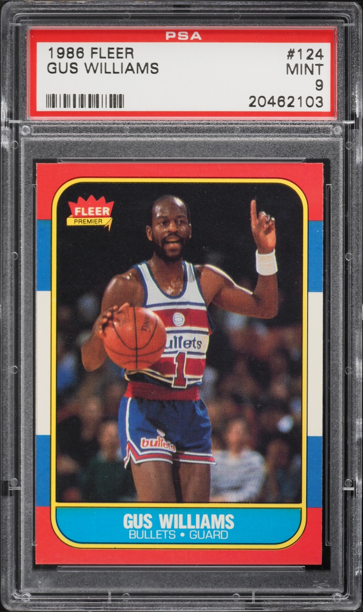1986 Fleer Basketball Gus Williams #124 PSA 9 MINT