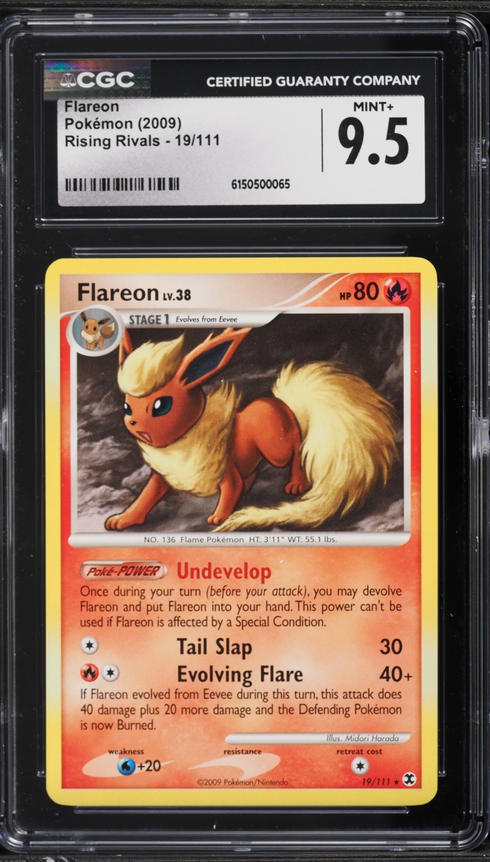 2009 Pokemon Platinum Rising Rivals Flareon #19 CGC 9.5 MINT+