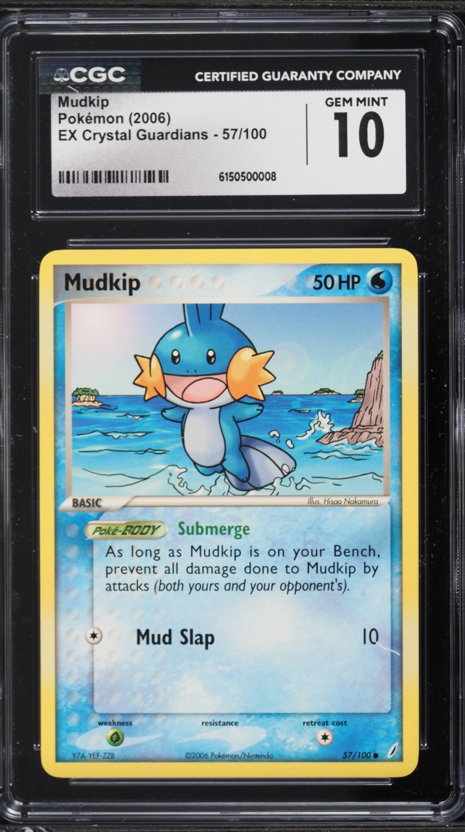 2006 Pokemon EX Crystal Guardians Mudkip #57 CGC 10 GEM MINT