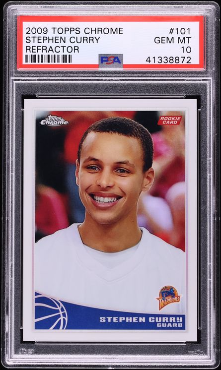2009 Topps Chrome Refractor Stephen Curry ROOKIE /500 #101 PSA 10 GEM MINT