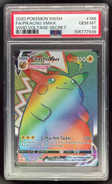 2020 Pokemon Sword & Shield Vivid Voltage #188/185 Pikachu VM PSA 10