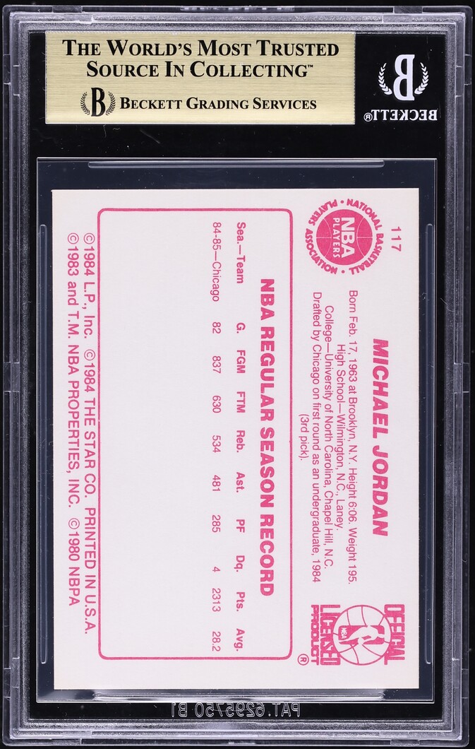 1985 Star Basketball Michael Jordan ROOKIE #117 BGS 9.5 GEM MINT