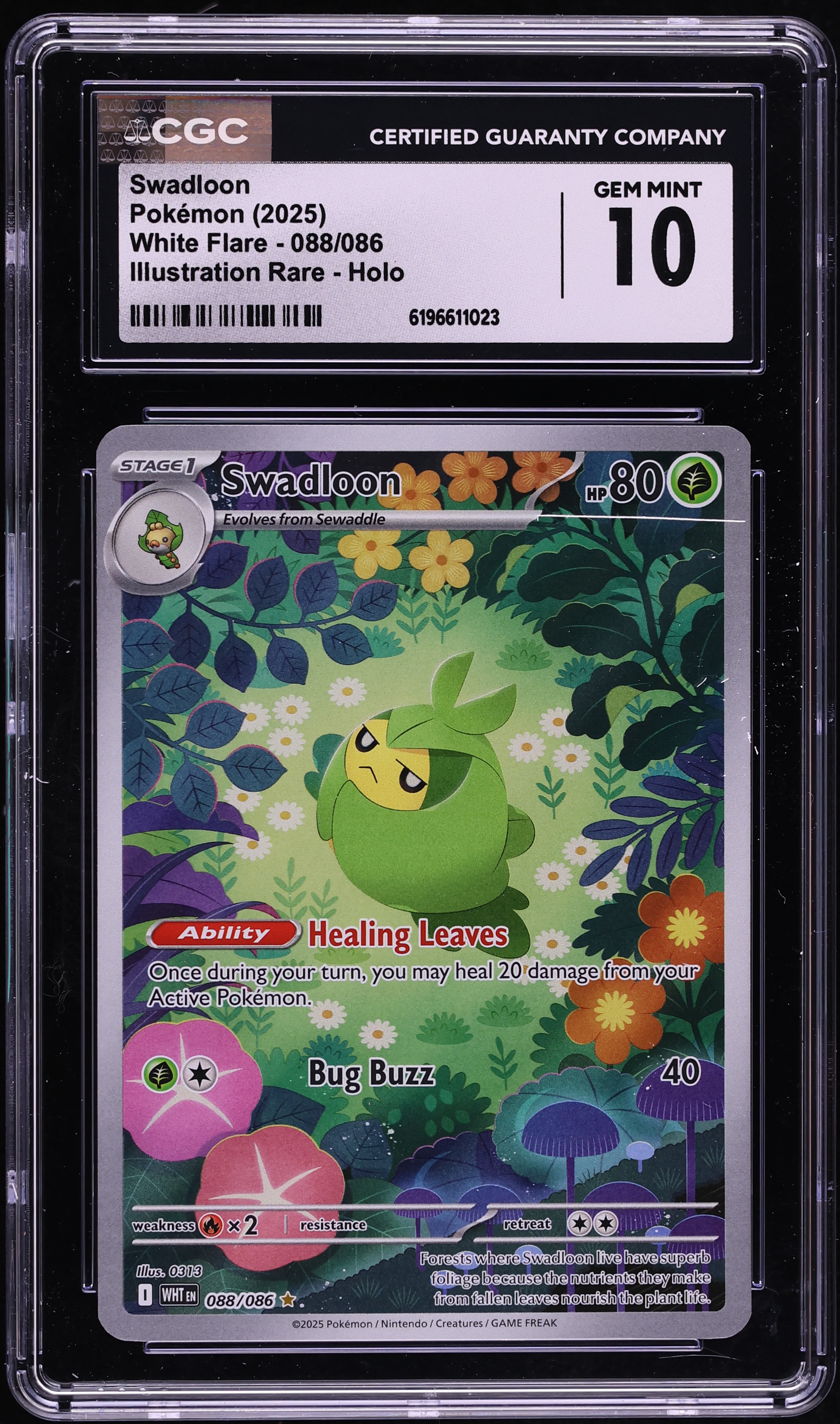 2025 Pokemon Scarlet & Violet White Flare IR Swadloon #88 CGC 10 GEM MINT