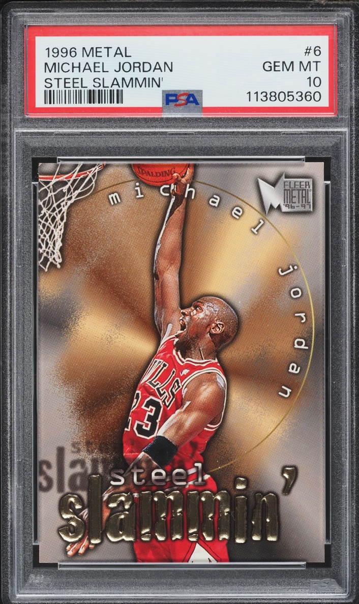 1996 Metal Steel Slammin' Michael Jordan #6 PSA 10 GEM MINT