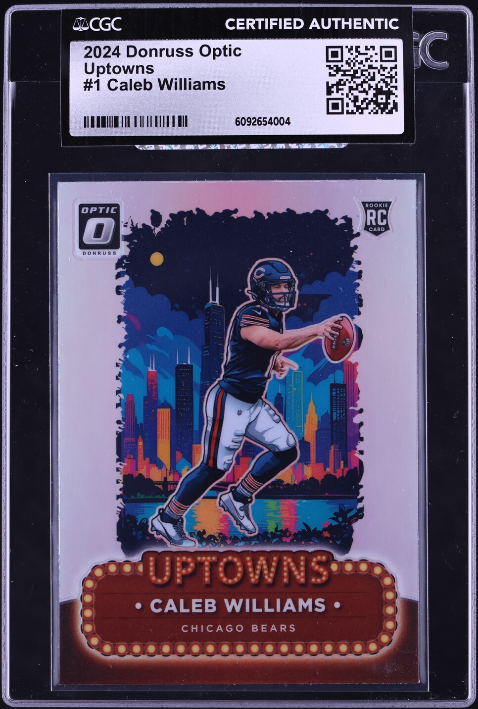 2024 Donruss Optic Uptowns Caleb Williams ROOKIE #1 CGC AUTH