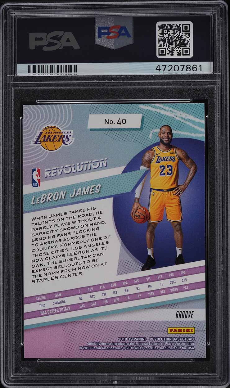 2018 Panini Revolution Groove LeBron James #40 PSA 10 GEM MINT