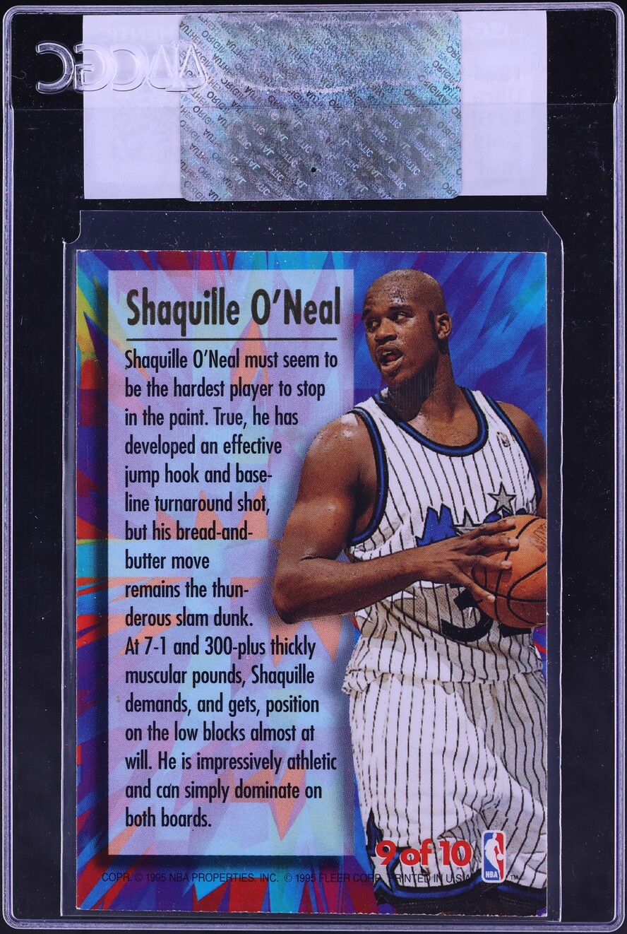 1995 Ultra Power Gold Medallion Shaquille O'Neal #9 CGC AUTH