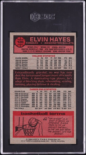 1976 Topps Basketball Elvin Hayes #120 SGC 7 NRMT