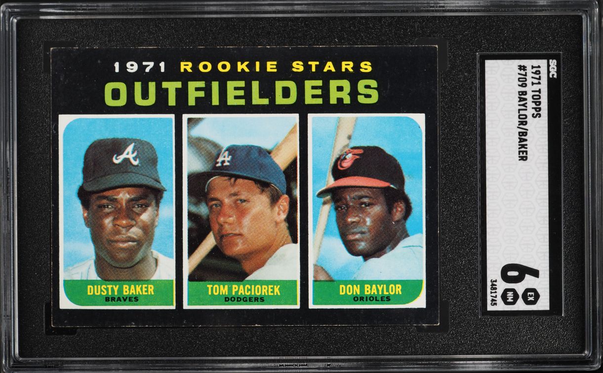 1971 Topps Dusty Baker & Don Baylor SP ROOKIE #709 SGC 6 EXMT