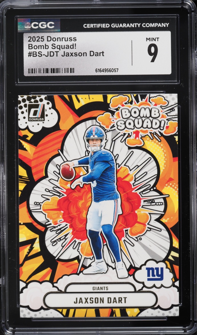 2025 Donruss Bomb Squad Jaxson Dart ROOKIE #BS-JDT CGC 9 MINT
