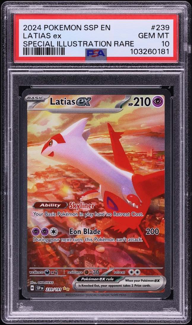 2024 Pokemon Scarlet & Violet Surging Sparks SIR Latias ex #239 PSA 10 GEM MINT