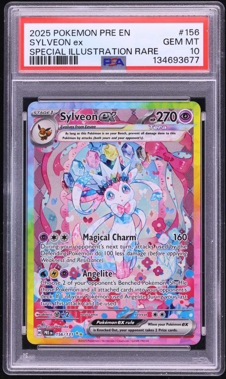 2025 Pokemon SV Prismatic Evolutions SIR Sylveon ex #156 PSA 10 GEM MINT