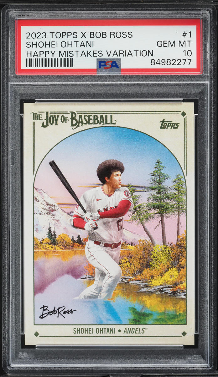 2023 Topps X Bob Ross The Joy Of Baseball Happy Mistakes Shohei Ohtani #1 PSA 10