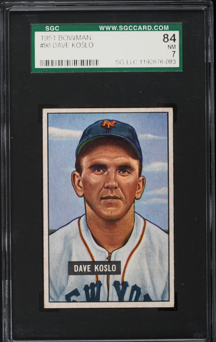 1951 Bowman Dave Koslo #90 SGC 7 NRMT
