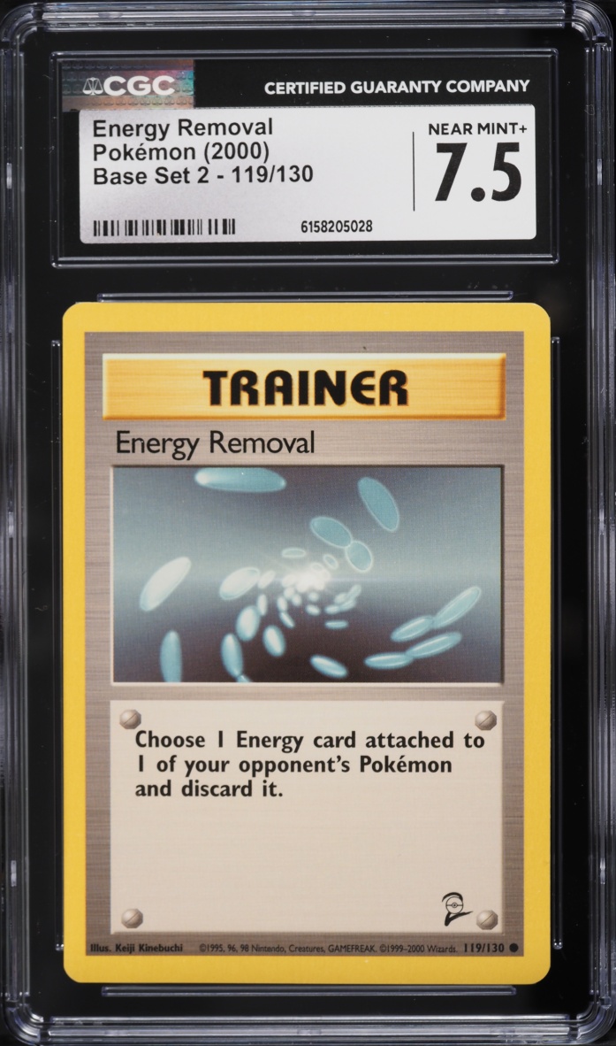 2000 Pokemon Base Set 2 Energy Removal #119 CGC 7.5 NRMT+