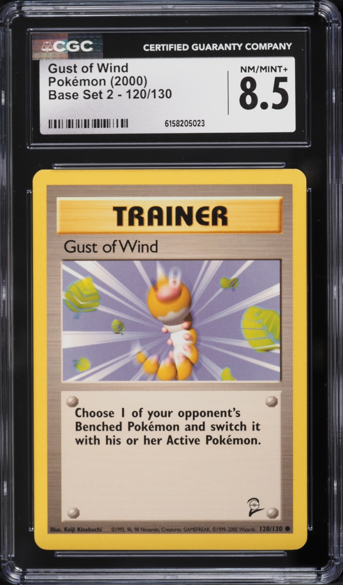 2000 Pokemon Base Set 2 Gust Of Wind #120 CGC 8.5 NM-MT+