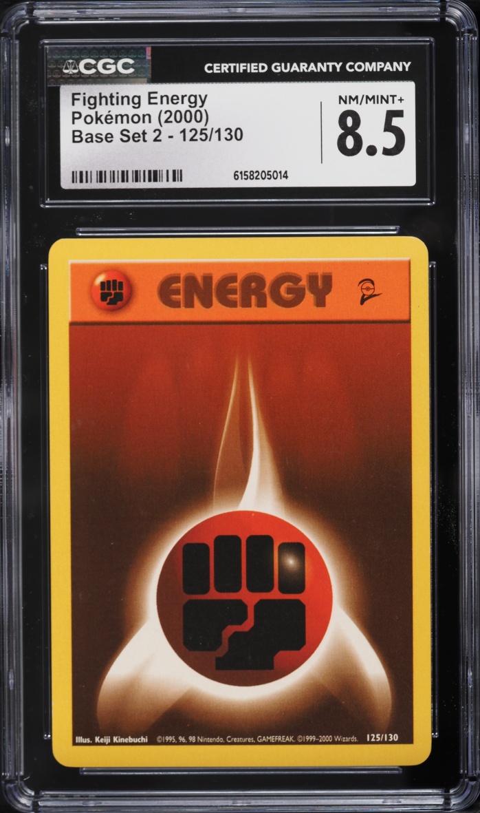 2000 Pokemon Base Set 2 Fighting Energy #125 CGC 8.5 NM-MT+