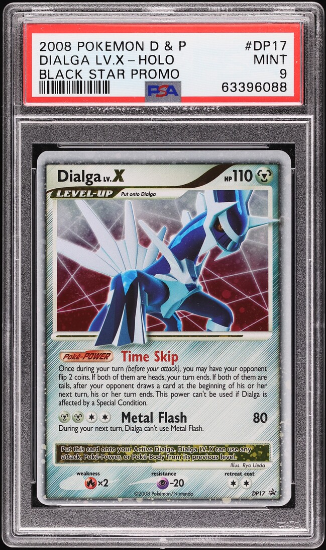 2008 Pokemon Diamond & Pearl Black Star Promo Holo Dialga Lv.X #DP17 PSA 9 MINT