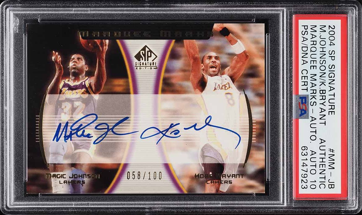 2004 SP Signature Dual Authentic Kobe Bryant Michael Jordan AUTO