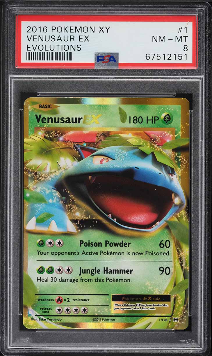 2016 Pokemon XY Evolutions Venusaur EX #1 PSA 8 NM-MT