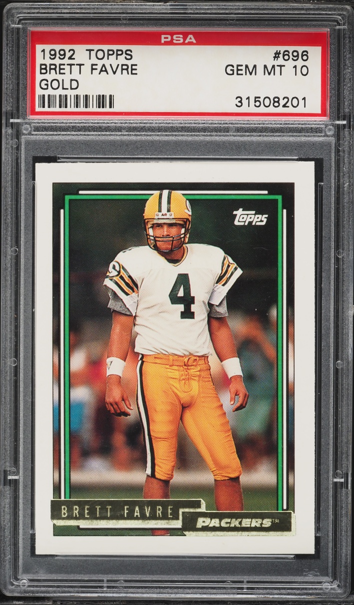 1992 Topps Gold Brett Favre #696 PSA 10 GEM MINT
