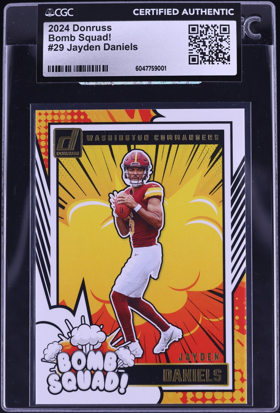 2024 Donruss Bomb Squad! Jayden Daniels ROOKIE #29 CGC AUTH