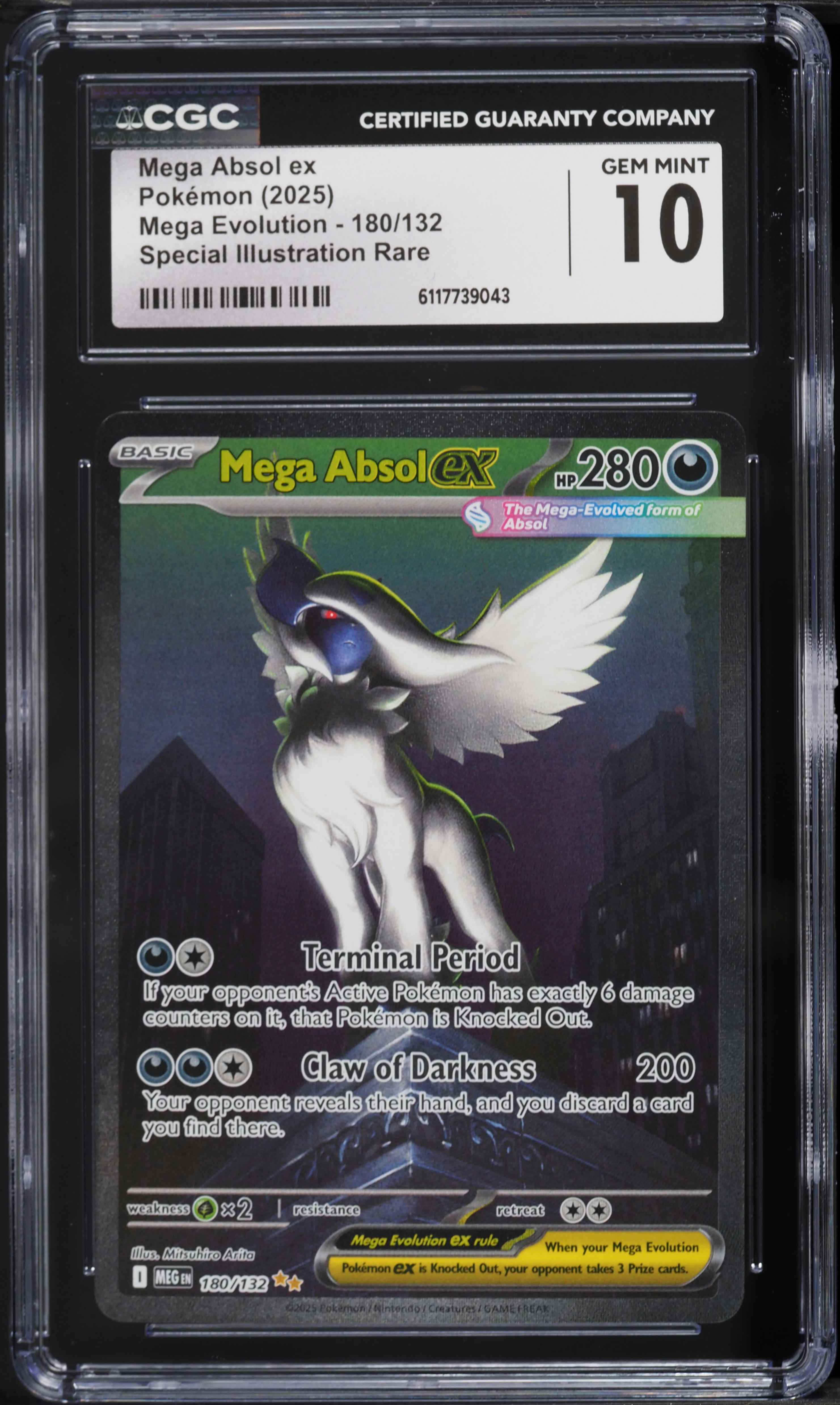 2025 Pokemon Mega Evolution SIR Mega Absol ex #180 CGC 10 GEM MINT