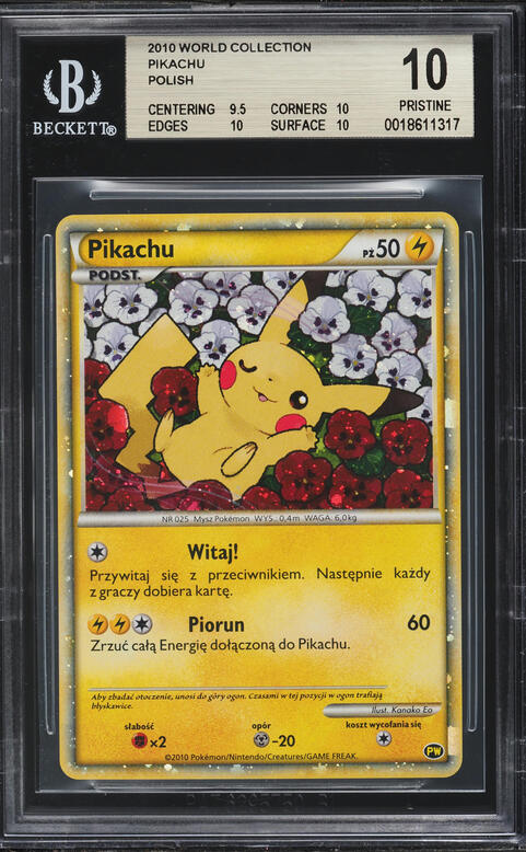 2010 Pokemon Korean World Collection Holo Pikachu PSA 10 GEM MINT