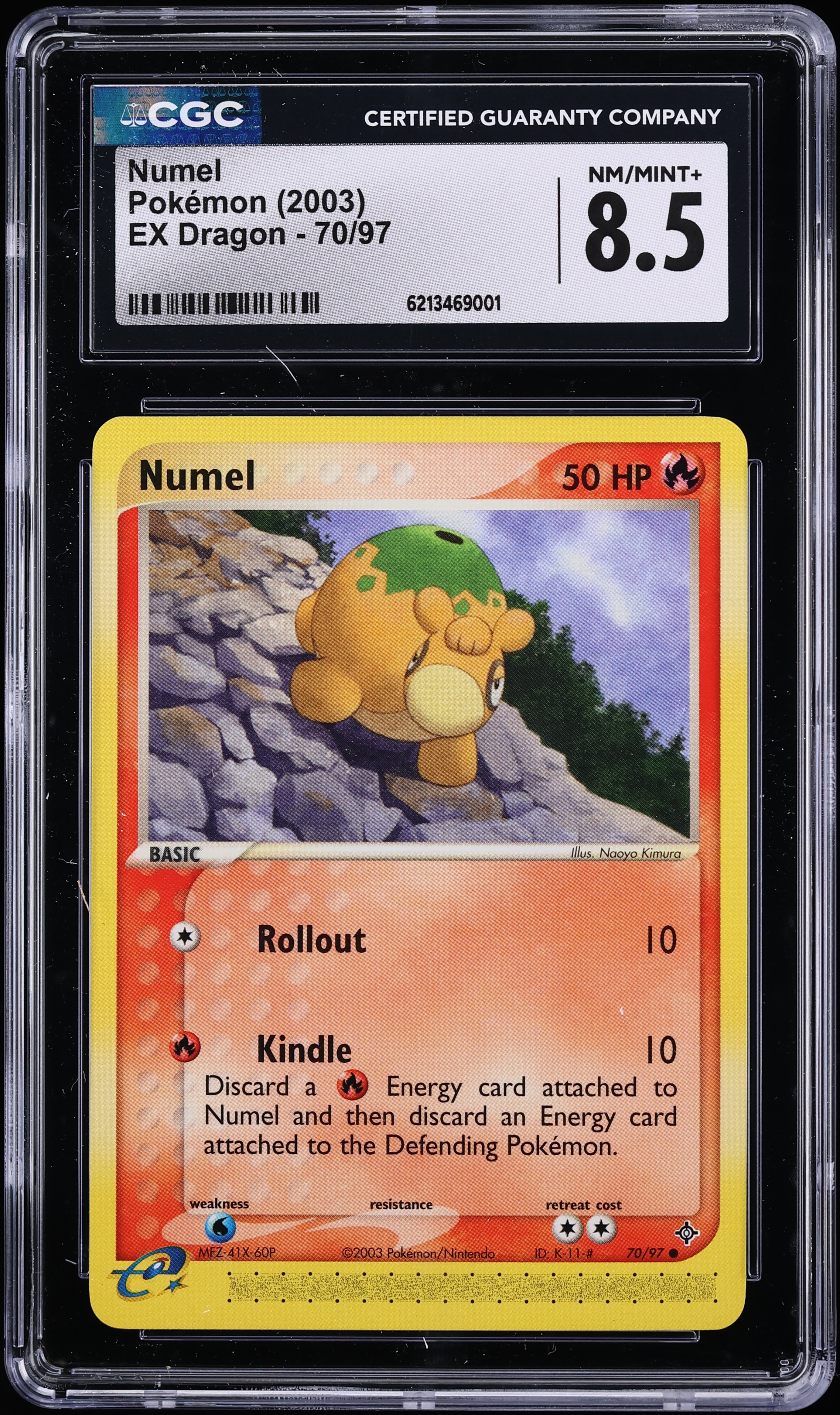 2003 Pokemon EX Dragon Numel #70 CGC 8.5 NM-MT+