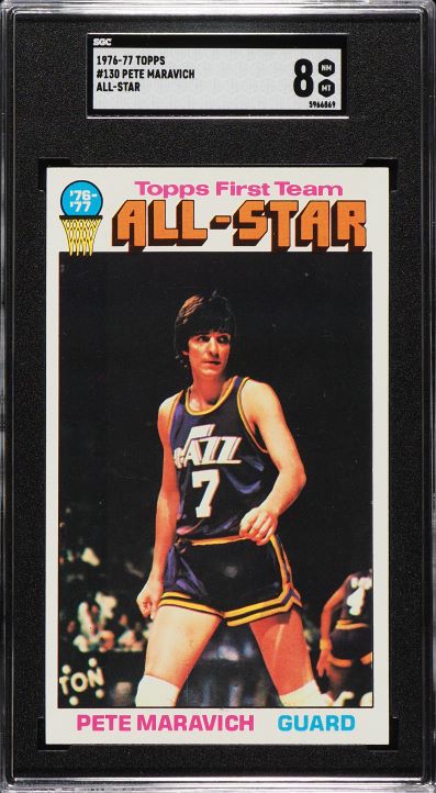 1976 Topps Basketball Pete Maravich ALL-STAR #130 SGC 8 NM-MT