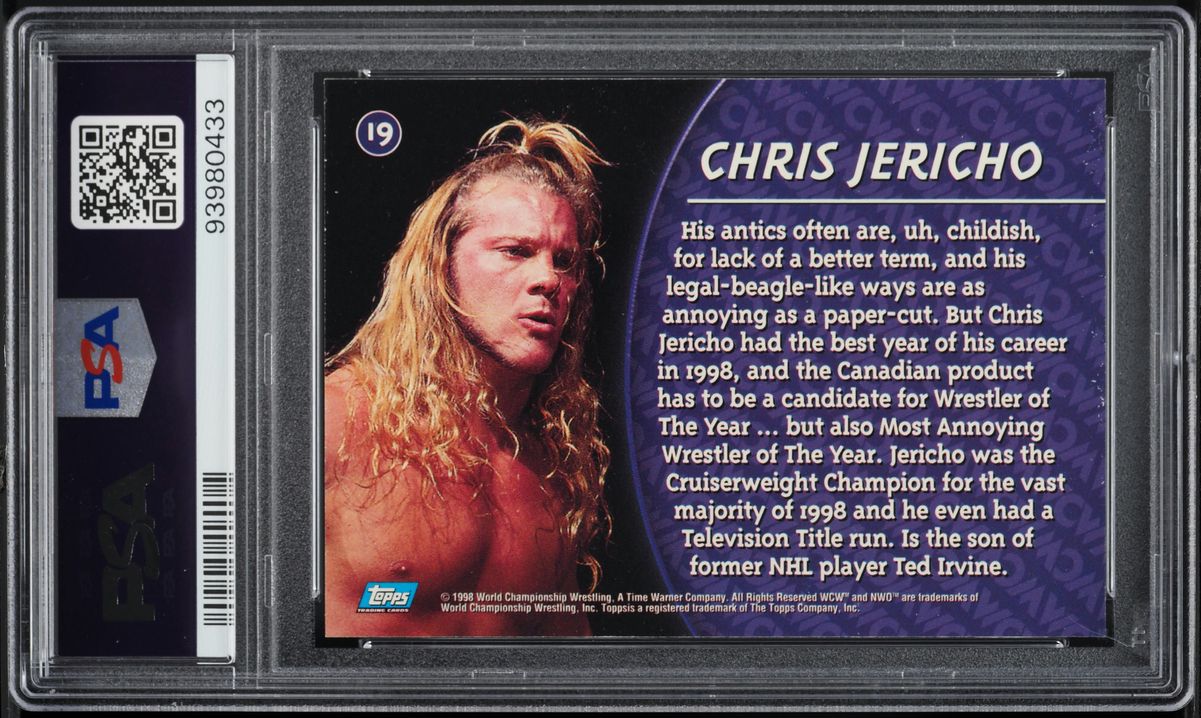 1998 Topps WCW/nWo Chris Jericho #19 PSA 8 NM-MT