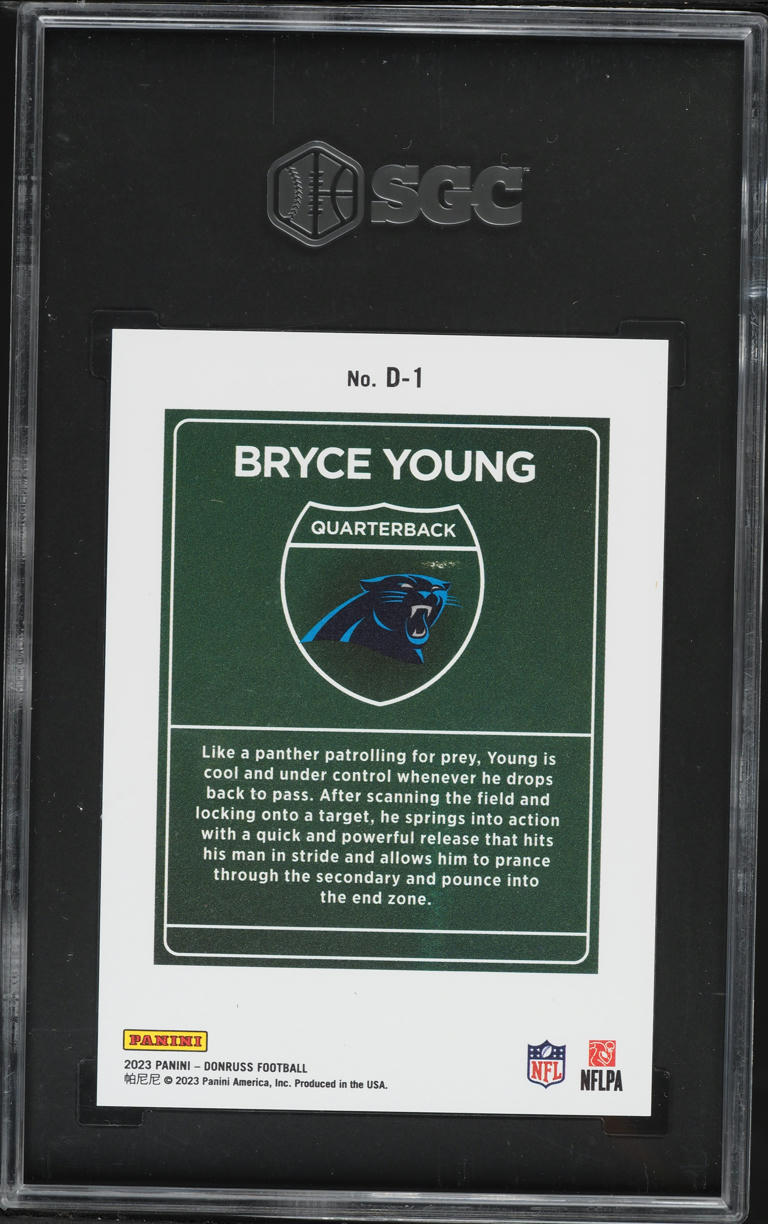 2023 Donruss Downtown Bryce Young ROOKIE #D-1 SGC 10 GEM MINT