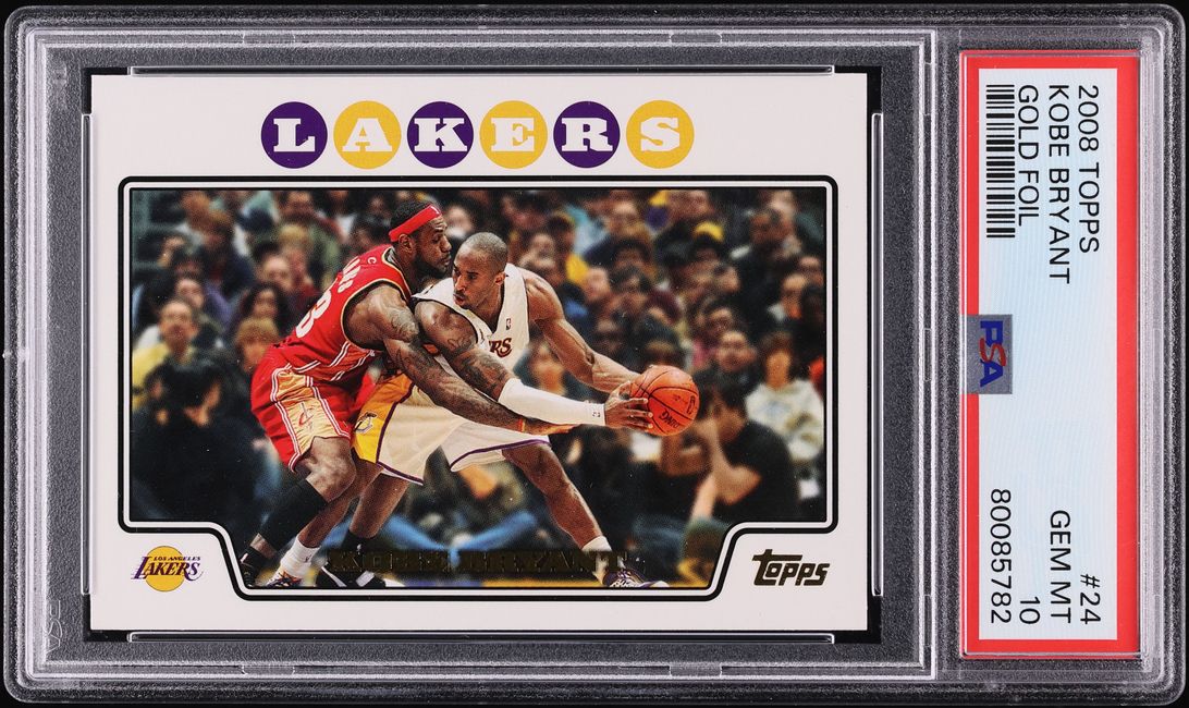 2008 Topps Gold Foil Kobe Bryant w/ LeBron James #24 PSA 10 GEM MINT