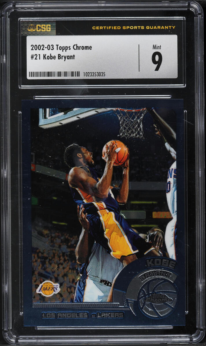 2002 Topps Chrome Kobe Bryant #21 CSG 9 MINT