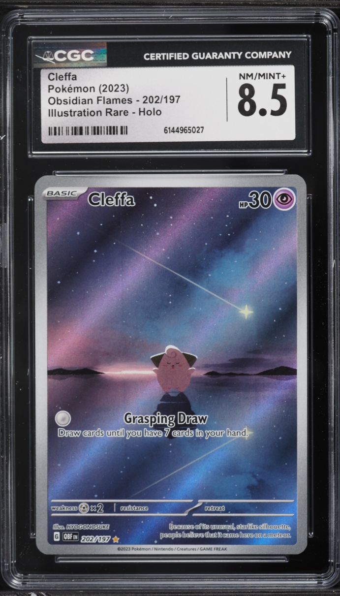 2023 Pokemon Scarlet & Violet Obsidian Flames IR Cleffa #202 CGC 8.5 NM-MT+