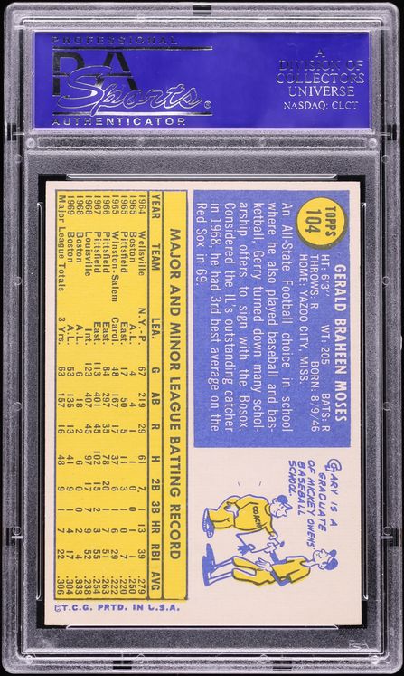 1970 Topps Gerry Moses #104 PSA 8 NM-MT