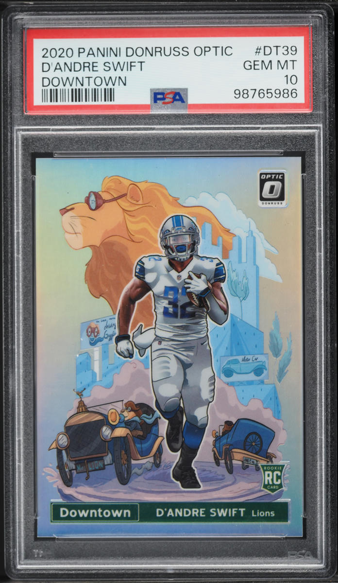 2020 Donruss Optic Downtown D'Andre Swift ROOKIE #DT39 PSA 10 GEM MINT