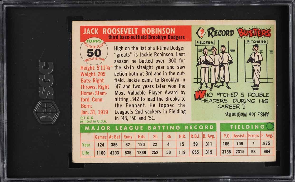 1955 Topps Jackie Robinson #50 SGC 1.5 FR