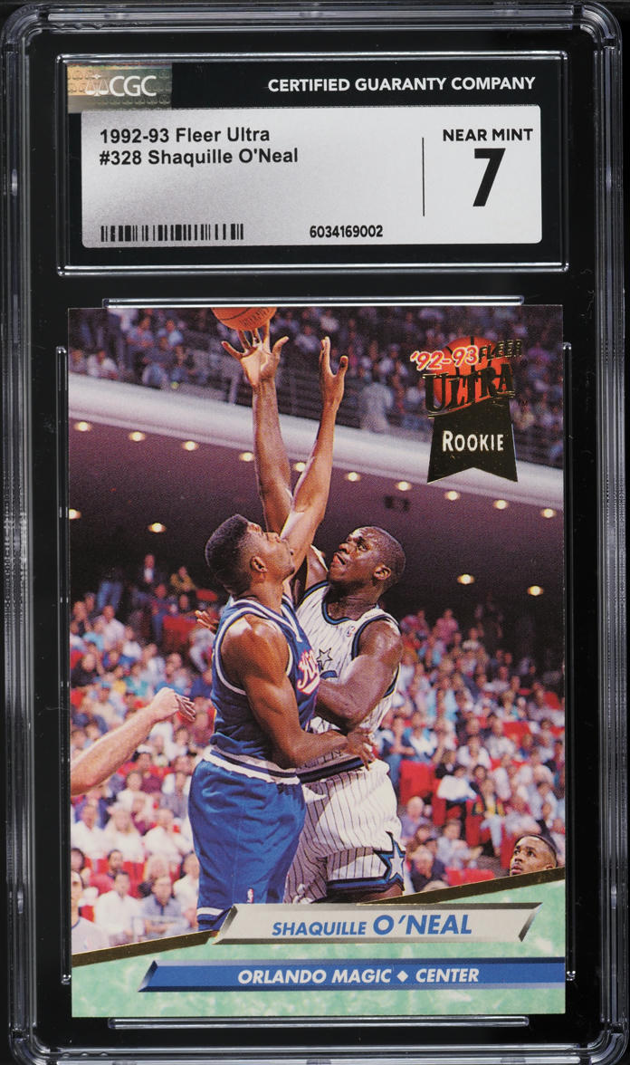 1992 Ultra Basketball Shaquille O'Neal ROOKIE #328 CGC 7 NRMT