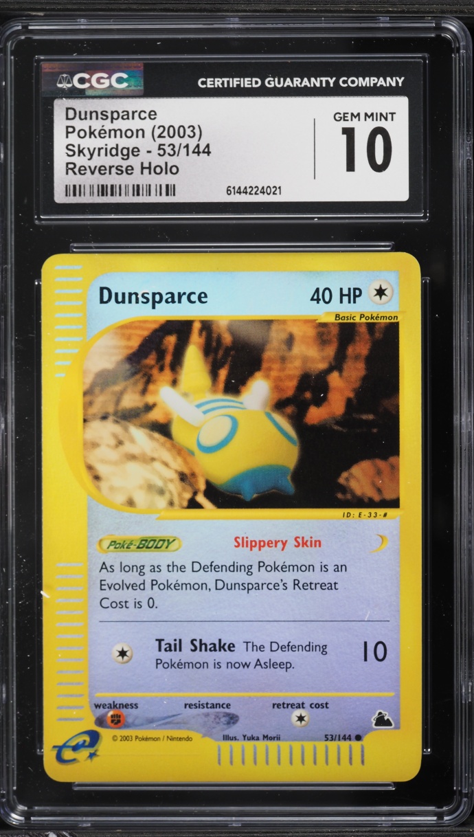 2003 Pokemon Skyridge Reverse Holo Dunsparce #53 CGC 10 GEM MINT