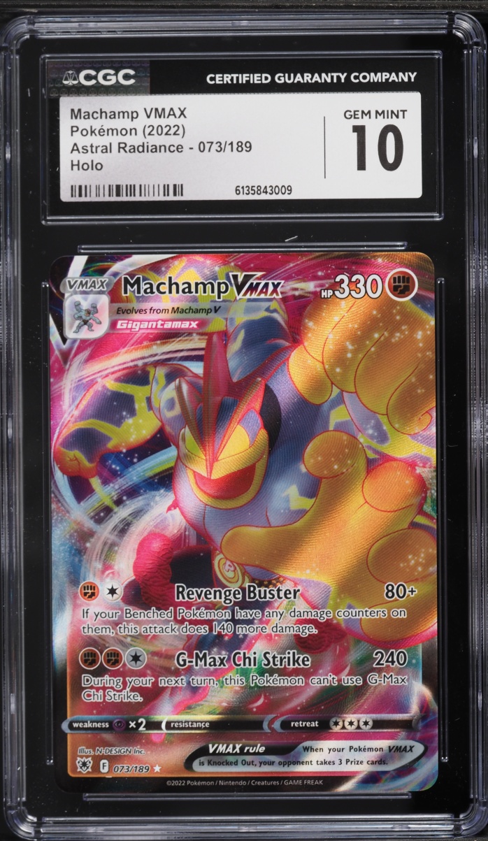 2022 Pokemon Sword & Shield Astral Radiance Full Art Machamp VMAX #73 CGC 10 GEM MINT