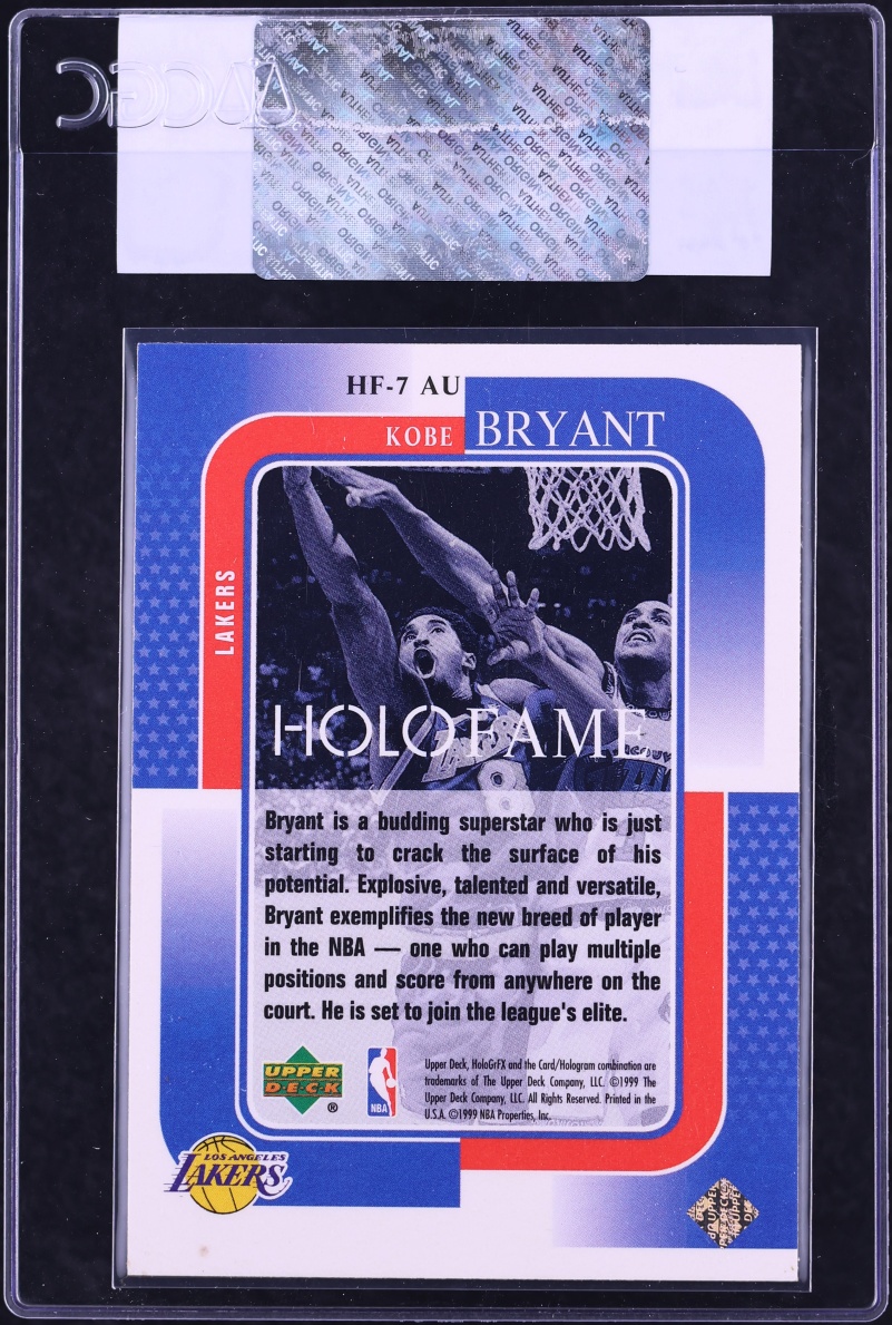 1999 Upper Deck HoloGrFX Holofame Ausome Kobe Bryant #HF-7 CGC AUTH