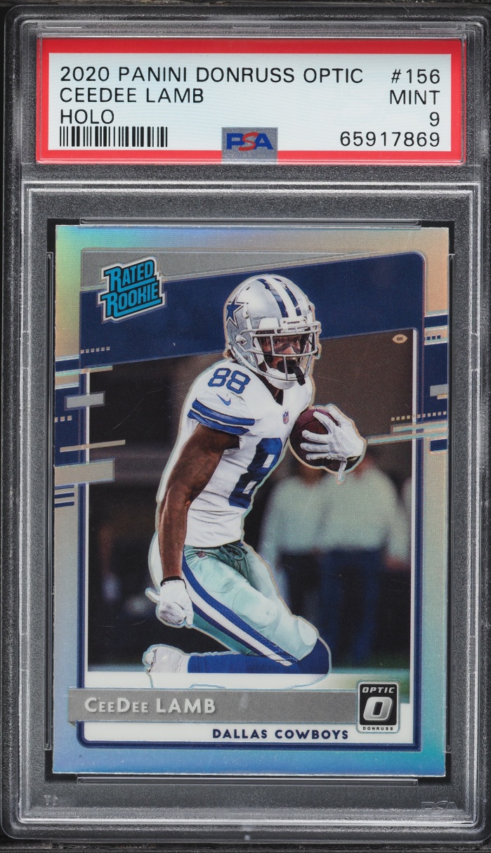 2020 Donruss Optic Holo CeeDee Lamb ROOKIE #156 PSA 9 MINT
