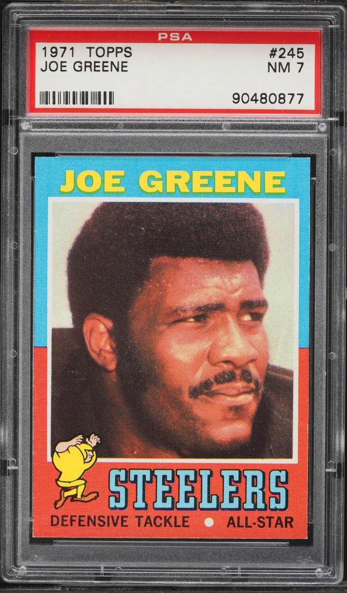 1971 Topps Football Joe Greene ROOKIE #245 PSA 7 NRMT