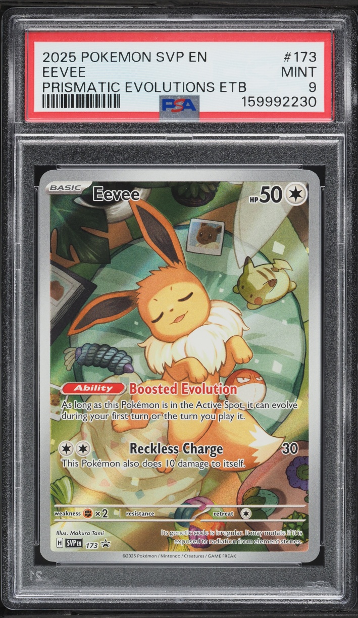 2025 Pokemon Scarlet & Violet Promo Prismatic Evolutions ETB Full Art Eevee #173 PSA 9 MINT
